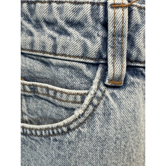 ZARA Denim Long Sleeve Button Up Jean Mini Dress Sz L Light Blue Wash w/ Pockets - Picture 15 of 16